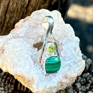 Malachite & Peridot Necklace